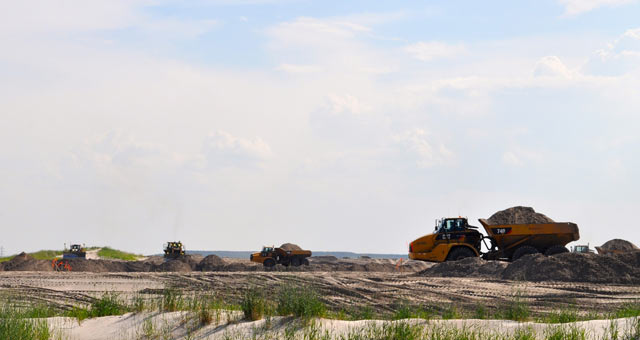 Tar sand mining in Alberta, Canada, 2014.