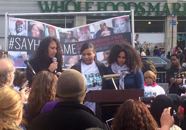 Blood At The Root: Unearthing Stories of State Violence Against Black Women will remain up at the Holy Covenant United Church in Chicago through October. (Photo: Andrea Ritchie)