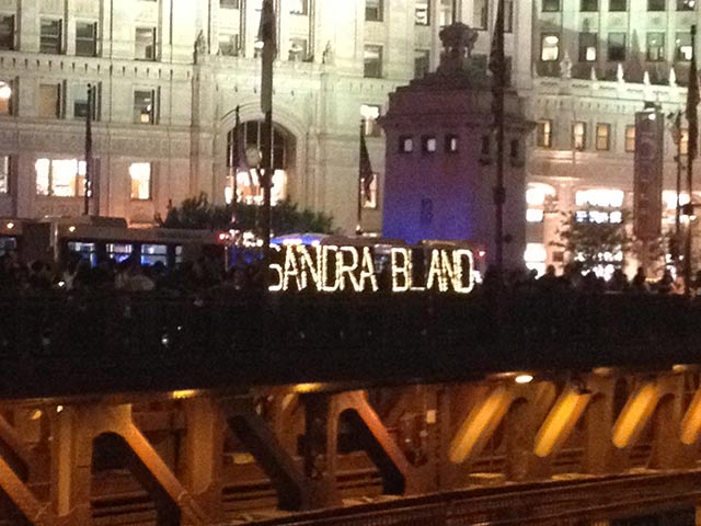 Sandra Bland light action, Chicago. (Photo: Andrea Ritchie)