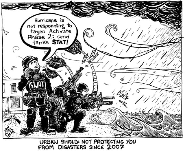 (Cartoon: Ethan Heitner for the War Resisters League)