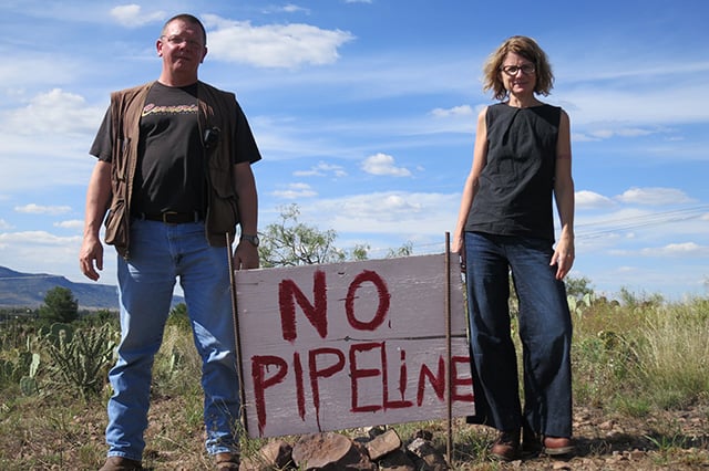 Coyne Gibson and Alyce Santoro are part of a grass-roots resistance movement opposing a  massive gas pipeline project between Mexico and the US. (Photo: Dahr Jamail)