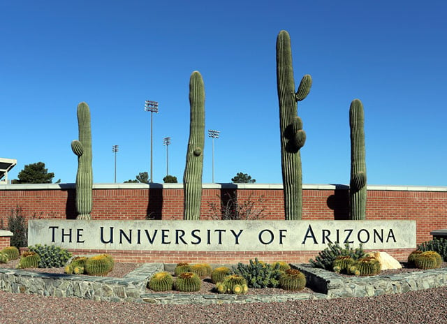 An entrance to The University of Arizona located in Tucson, Arizona on March 16, 2014. (Photo via Shutterstock)