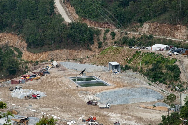 An open pit gravel goldmine operation owned by Canada's Goldcorp in Guatemala. (Photo: Mark Van Wormer)