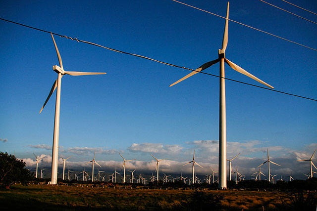 Most wind turbines are stained with lubricants in the blades and in the engine. (Photo: Santiago Navarro F)