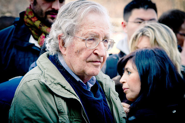 Noam Chomsky. (Photo: Andrew Rusk; Edited: LW / TO)