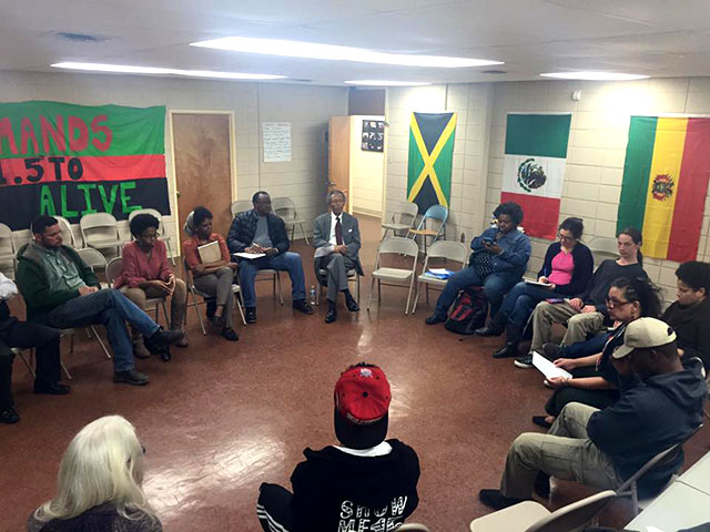 Participants in Cooperation Jackson take part in a membership meeting. (Photo: Courtesy of Kali Akuno / Cooperation Jackson)