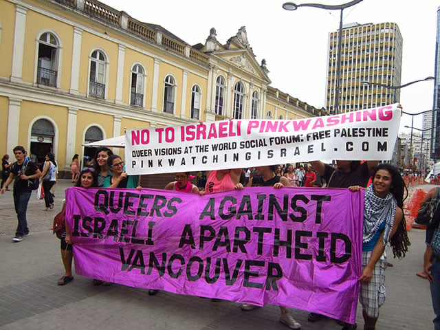A Queer Visions delegation participates in the World Social Forum in December 2012. (Photo: Dean Spade)