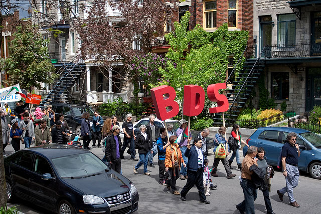 A BDS march held in Montreal on May 15, 2010.