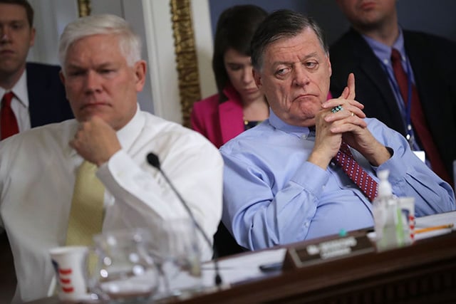 Rep. Tom Cole (right) presides over a hearing on the rules that will dictate debate on the American Health Care Act at the US Capitol March 24, 2017 in Washington, DC. (Photo: Chip Somodevilla / Getty Images)
