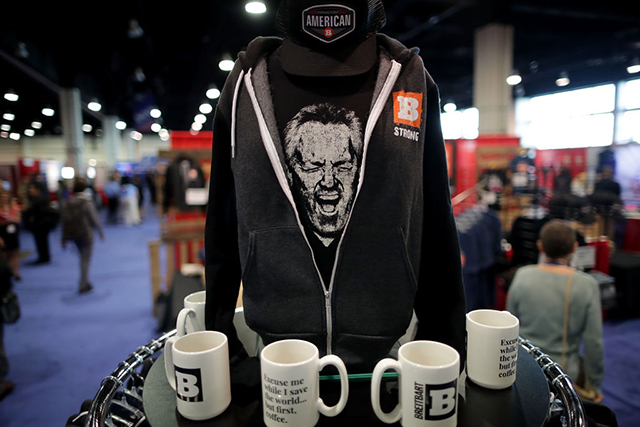Breitbart News merchandise is for sale in the Exhibitor Hub during the first day of the Conservative Political Action Conference at the Gaylord National Resort and Convention Center, February 23, 2017, in National Harbor, Maryland. (Photo: Chip Somodevilla / Getty Images)