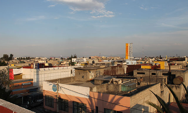 The view across Ecatepec from the roof of El BANCO.