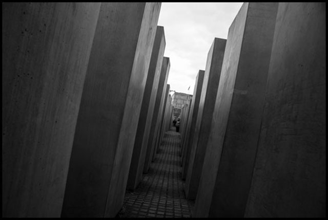 The Memorial to the Murdered Jews of Europe, in central Berlin. (All Photos: David Bacon)
