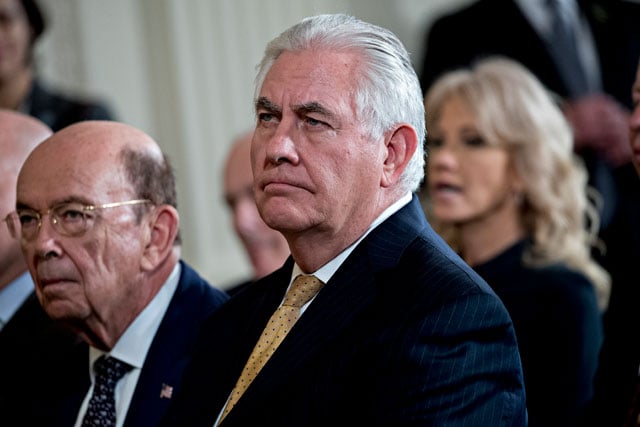 Secretary of State Rex Tillerson is but one example of this genuinely absurd phenomenon we are all bearing witness to: the garbage in, garbage out White House. (Photo: Andrew Harrer-Pool / Getty Images)
