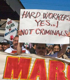 Immigrant Steel Workers March Against Unjust Firings